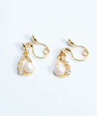 ドロップパールループフィットイヤリング