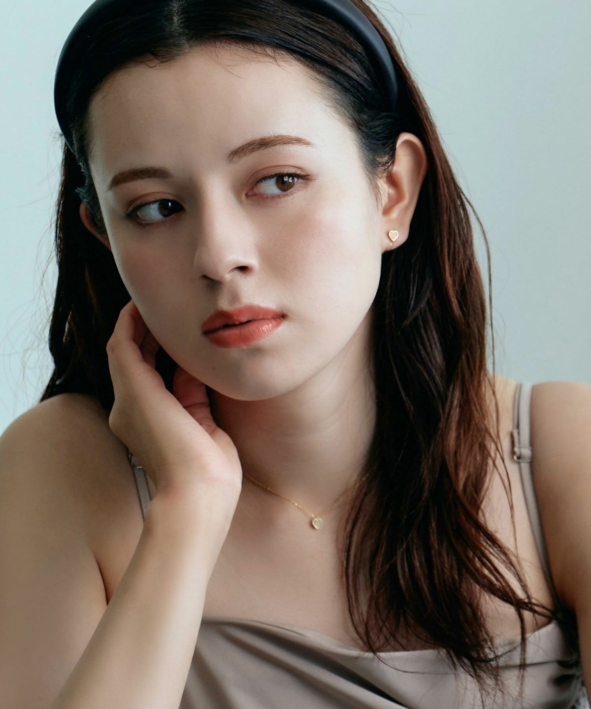 プチハートストーンノンホールイヤリング【MUK Dreamy stone】