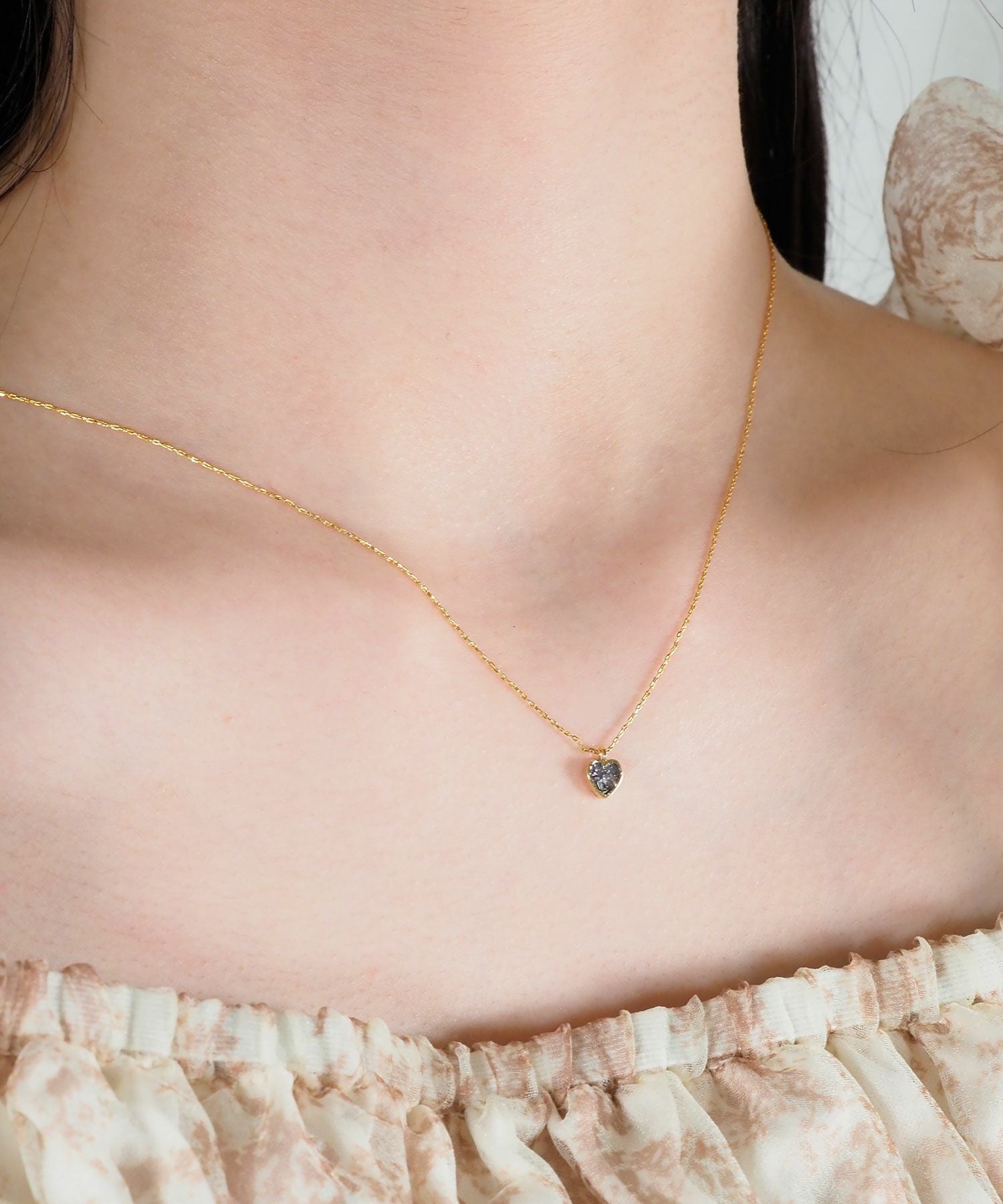 プチハートストーンネックレス【MUK Dreamy stone】