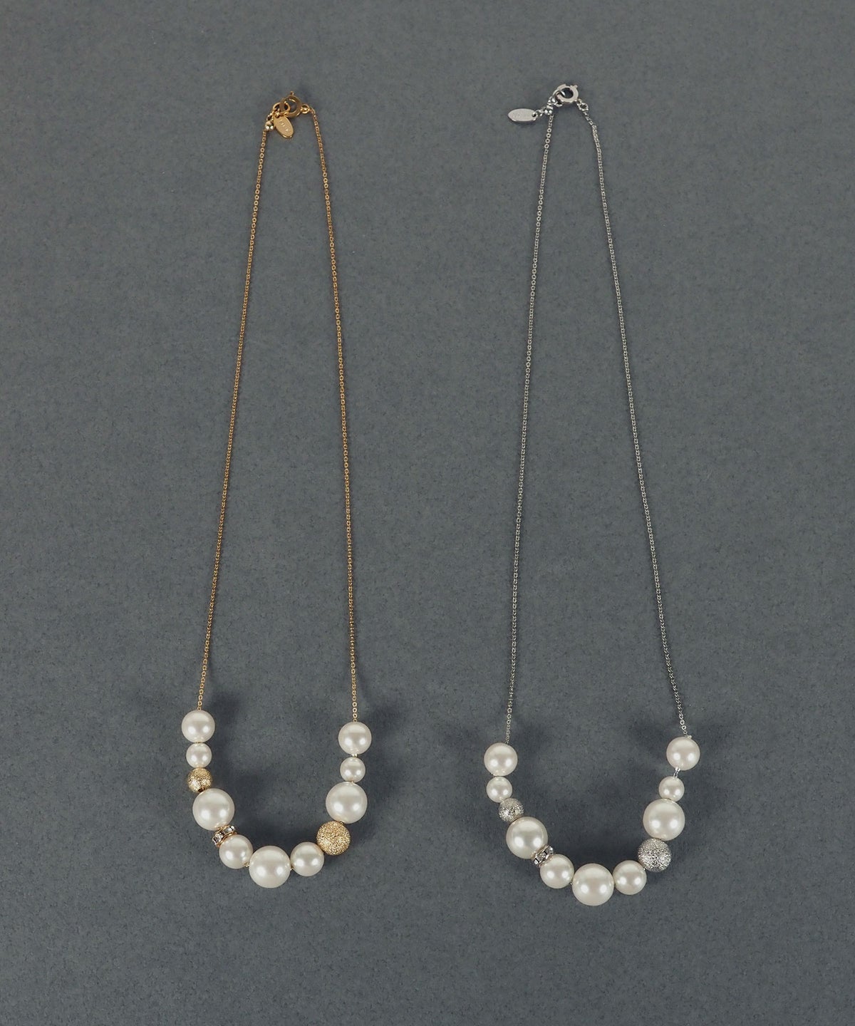 メタルボールミックスアシンメトリーネックレス【MUK voyalibre】