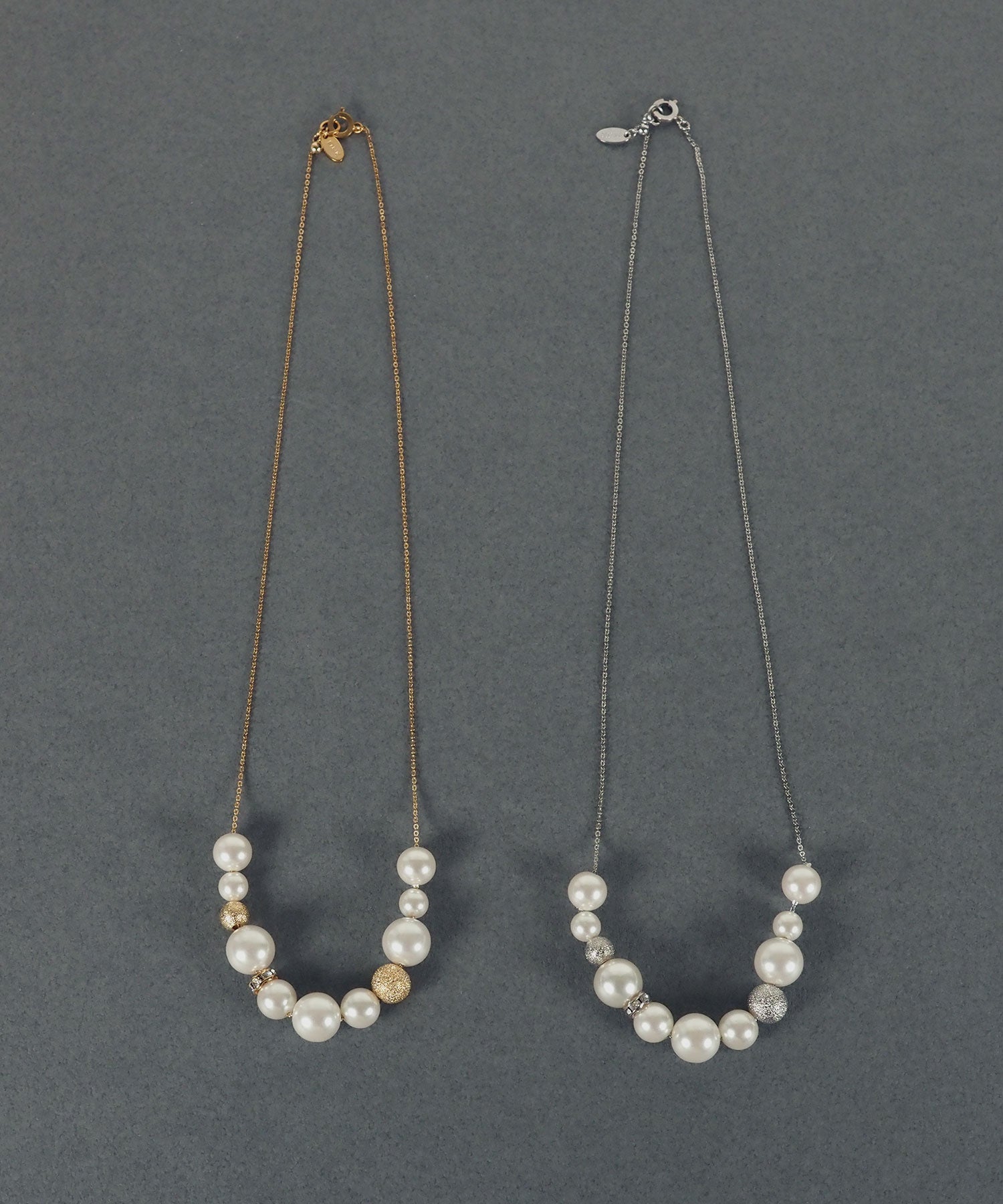 メタルボールミックスアシンメトリーネックレス【MUK voyalibre】