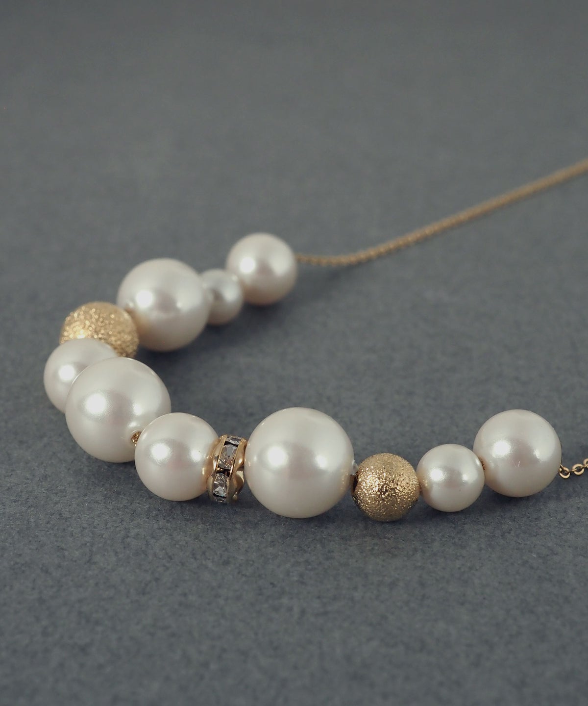 メタルボールミックスアシンメトリーネックレス【MUK voyalibre】