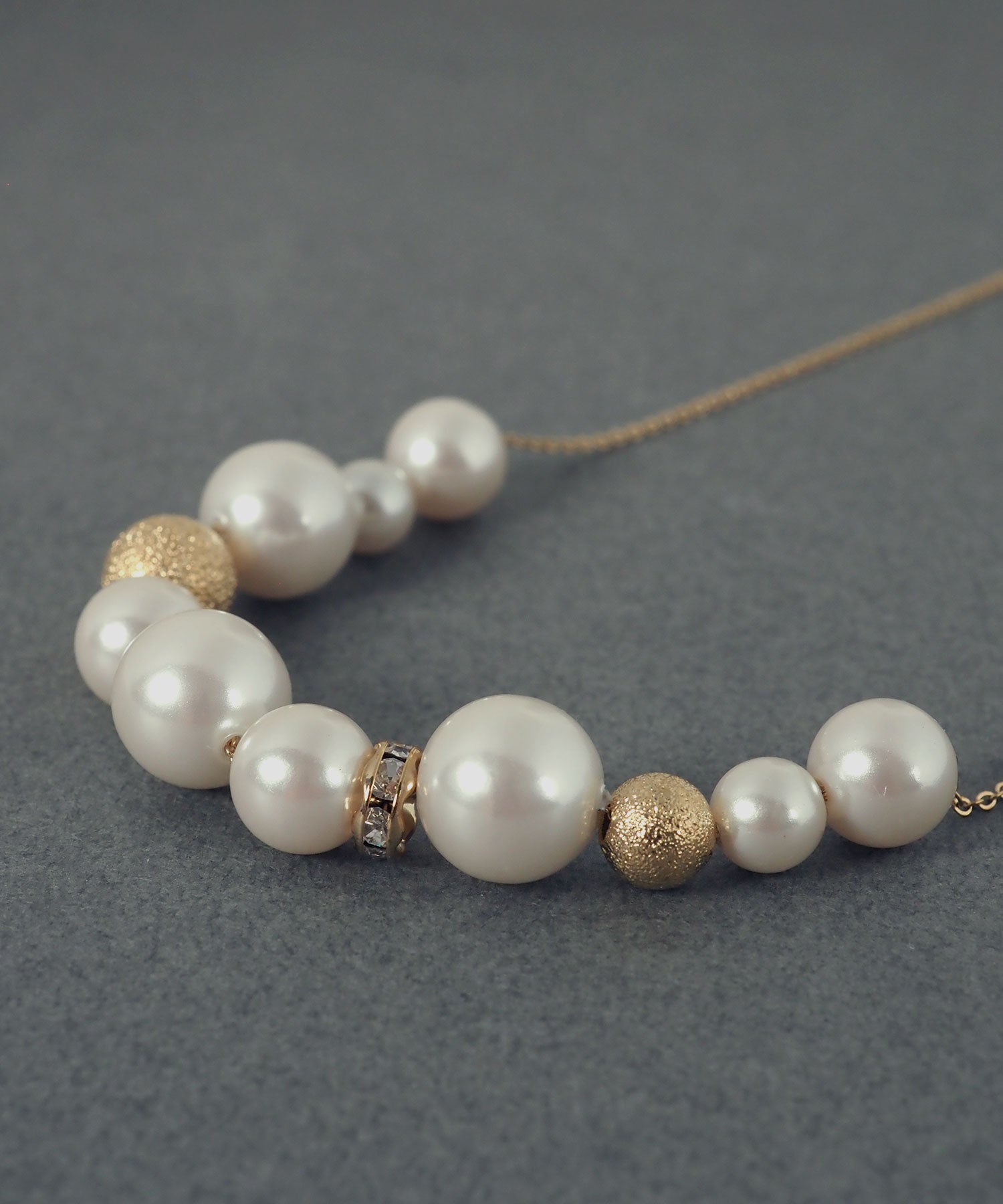 メタルボールミックスアシンメトリーネックレス【MUK voyalibre】