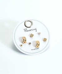 ニットフープセットステンレスポストピアス