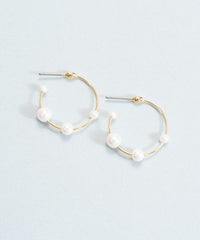 【web限定】ルミパールエハフープピュアチタンポストピアス【Lumirise】