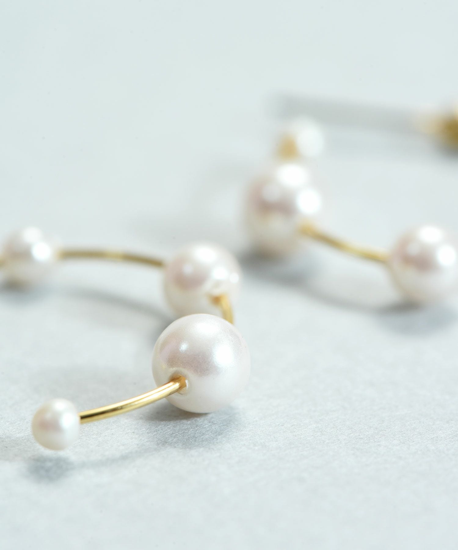 【web限定】ルミパールエハフープピュアチタンポストピアス【Lumirise】