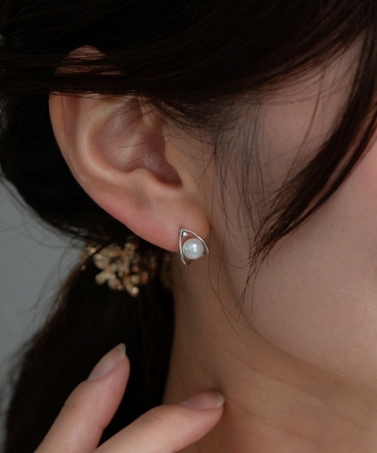 ドロップラインチタンポストピアス