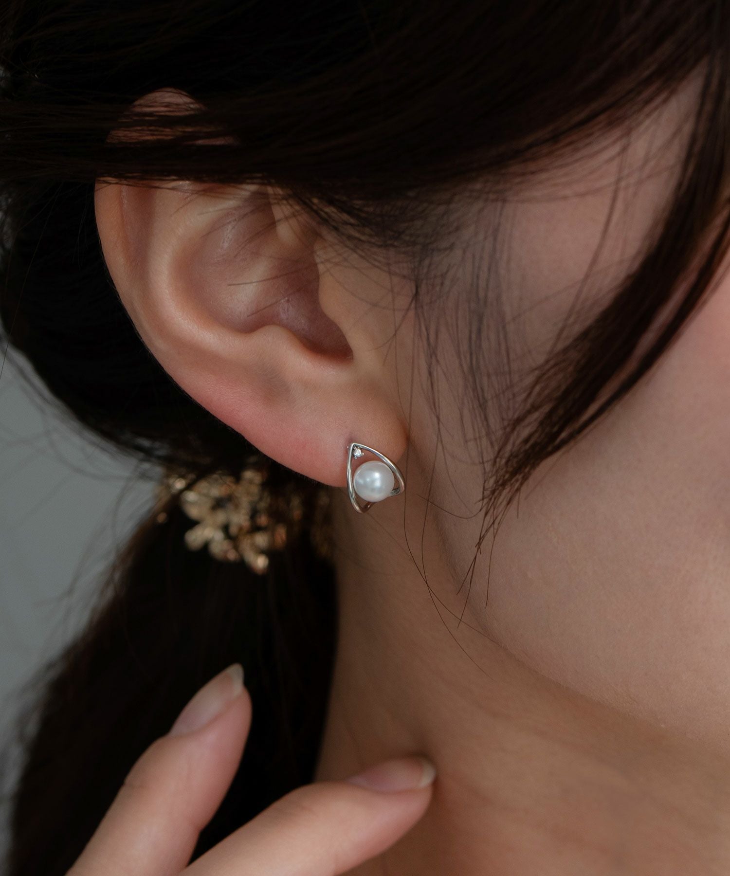 ドロップラインチタンポストピアス