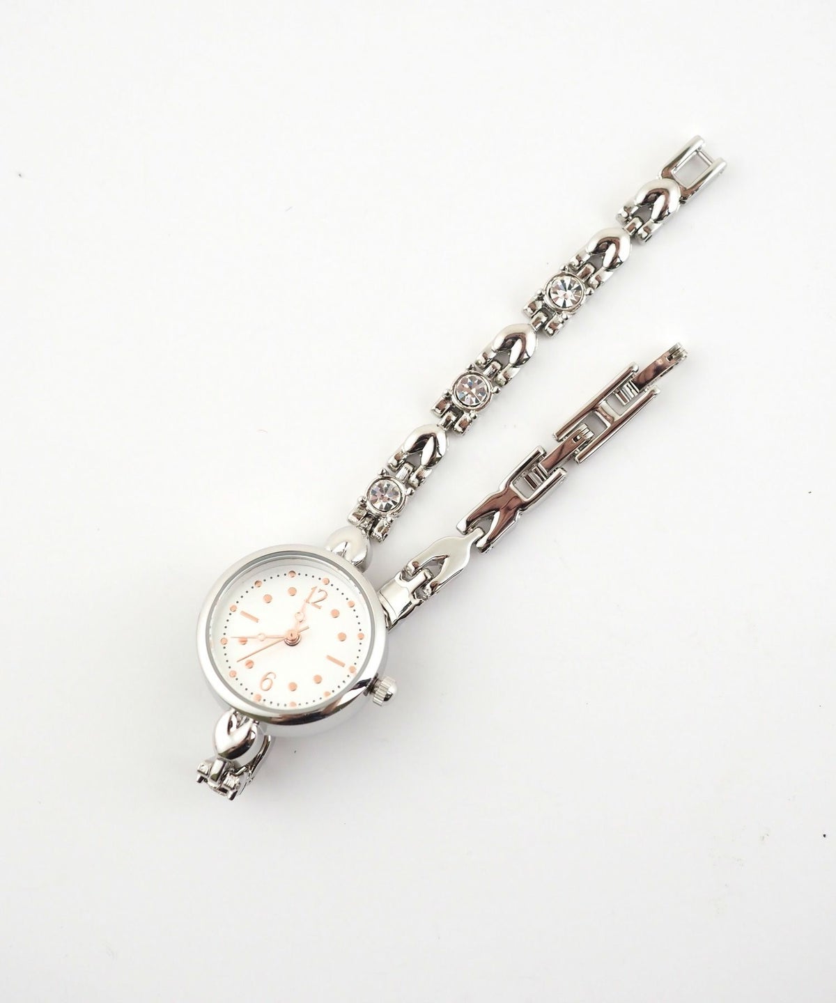 メタルビジューブレスレットウォッチ