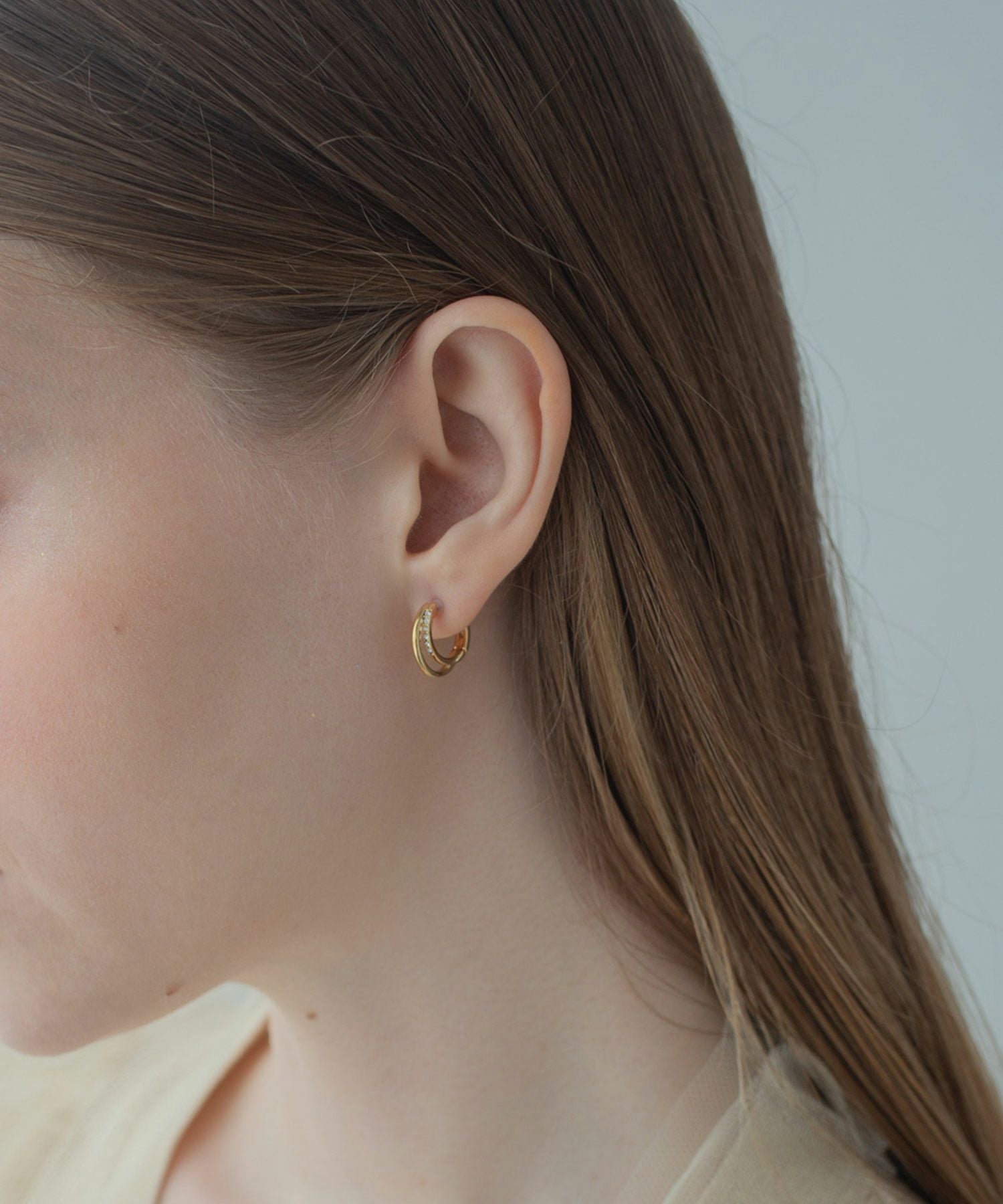 【web限定】ルミストーンフープ樹脂コーティングスムースピアス【Lumirise】