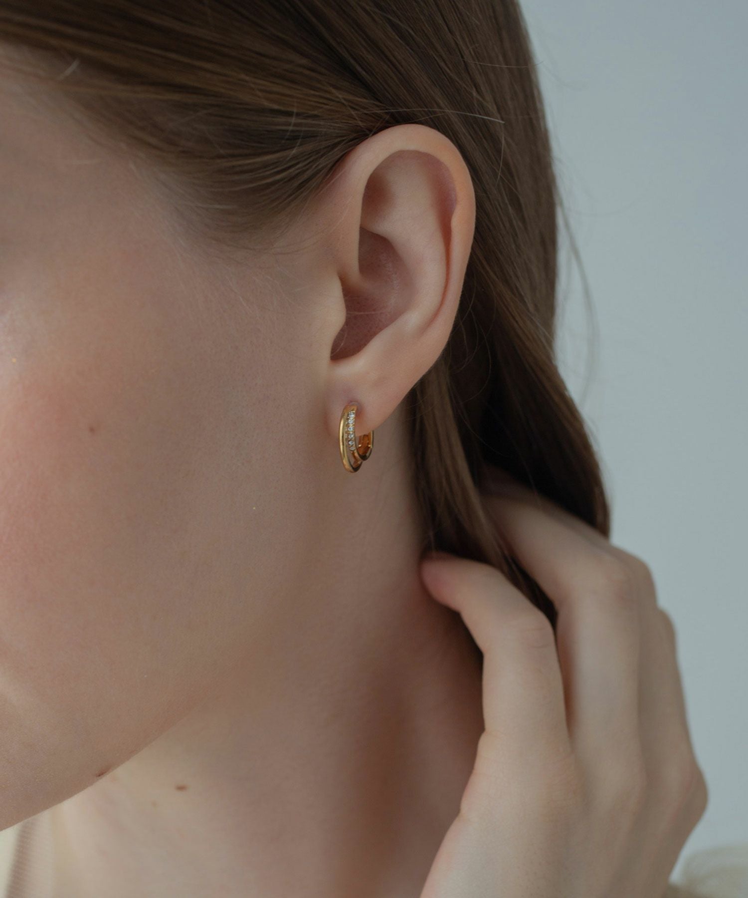 【web限定】ルミストーンフープ樹脂コーティングスムースピアス【Lumirise】