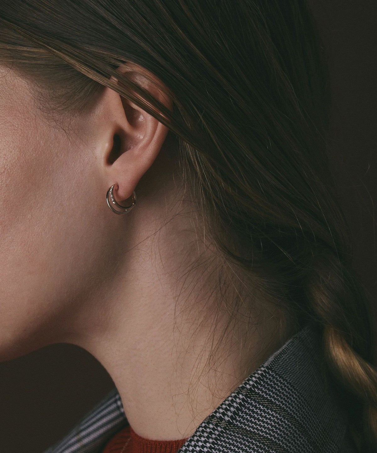 【web限定】ルミストーンフープ樹脂コーティングスムースピアス【Lumirise】