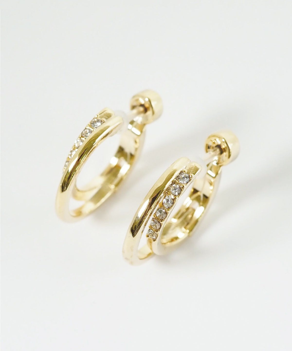 【web限定】ルミストーンフープ樹脂コーティングスムースピアス【Lumirise】