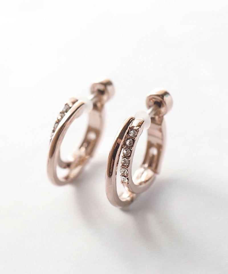 【web限定】ルミストーンフープ樹脂コーティングスムースピアス【Lumirise】