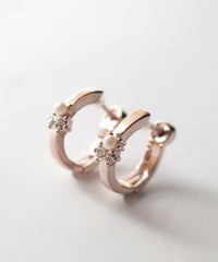 【web限定】ルミプチビジューフープ樹脂コーティングスムースピアス【Lumirise】