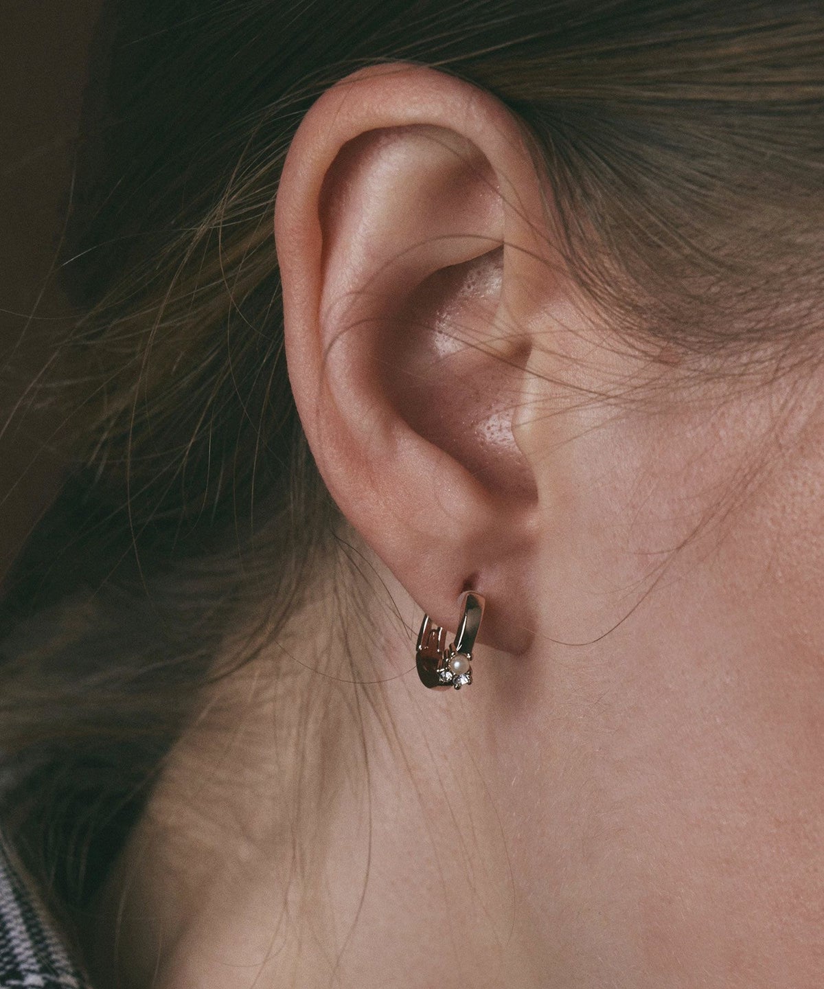 【web限定】ルミプチビジューフープ樹脂コーティングスムースピアス【Lumirise】