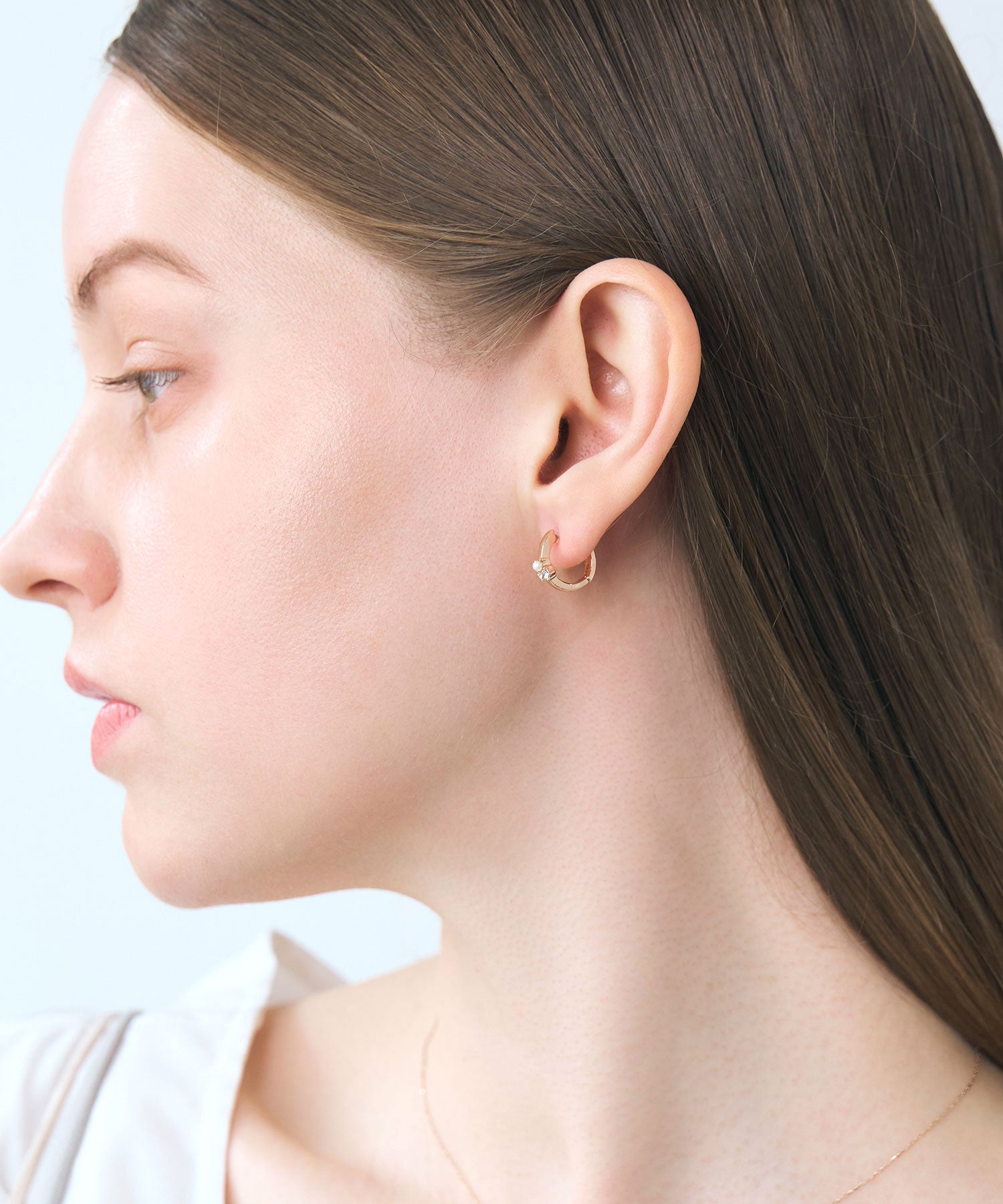 【web限定】ルミプチビジューフープ樹脂コーティングスムースピアス【Lumirise】