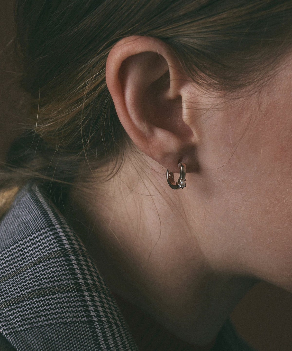 【web限定】ルミプチビジューフープ樹脂コーティングスムースピアス【Lumirise】