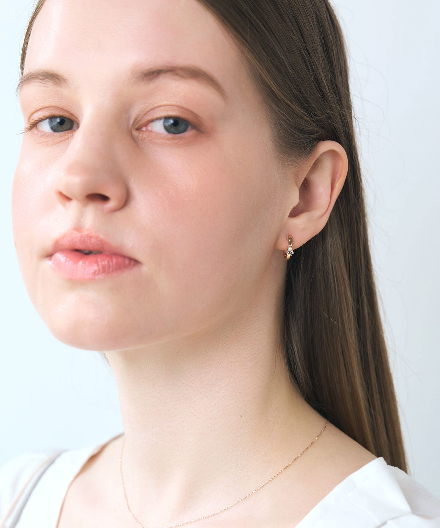 【web限定】ルミプチビジューフープ樹脂コーティングスムースピアス【Lumirise】