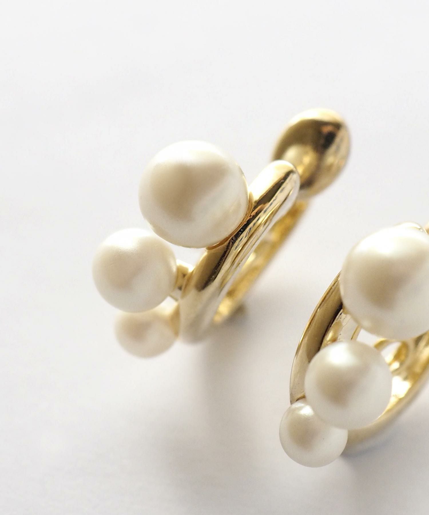 【web限定】ルミニュアンスパールループフィットイヤリング【Lumirise】