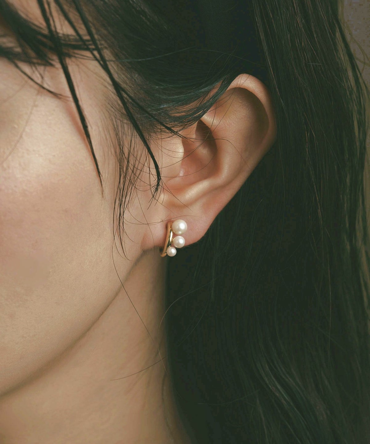 【web限定】ルミニュアンスパールループフィットイヤリング【Lumirise】