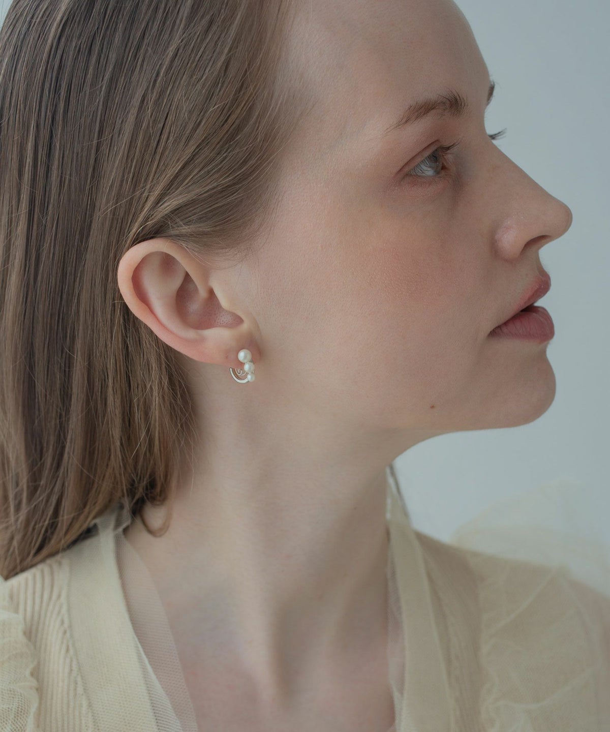 【web限定】ルミニュアンスパールループフィットイヤリング【Lumirise】