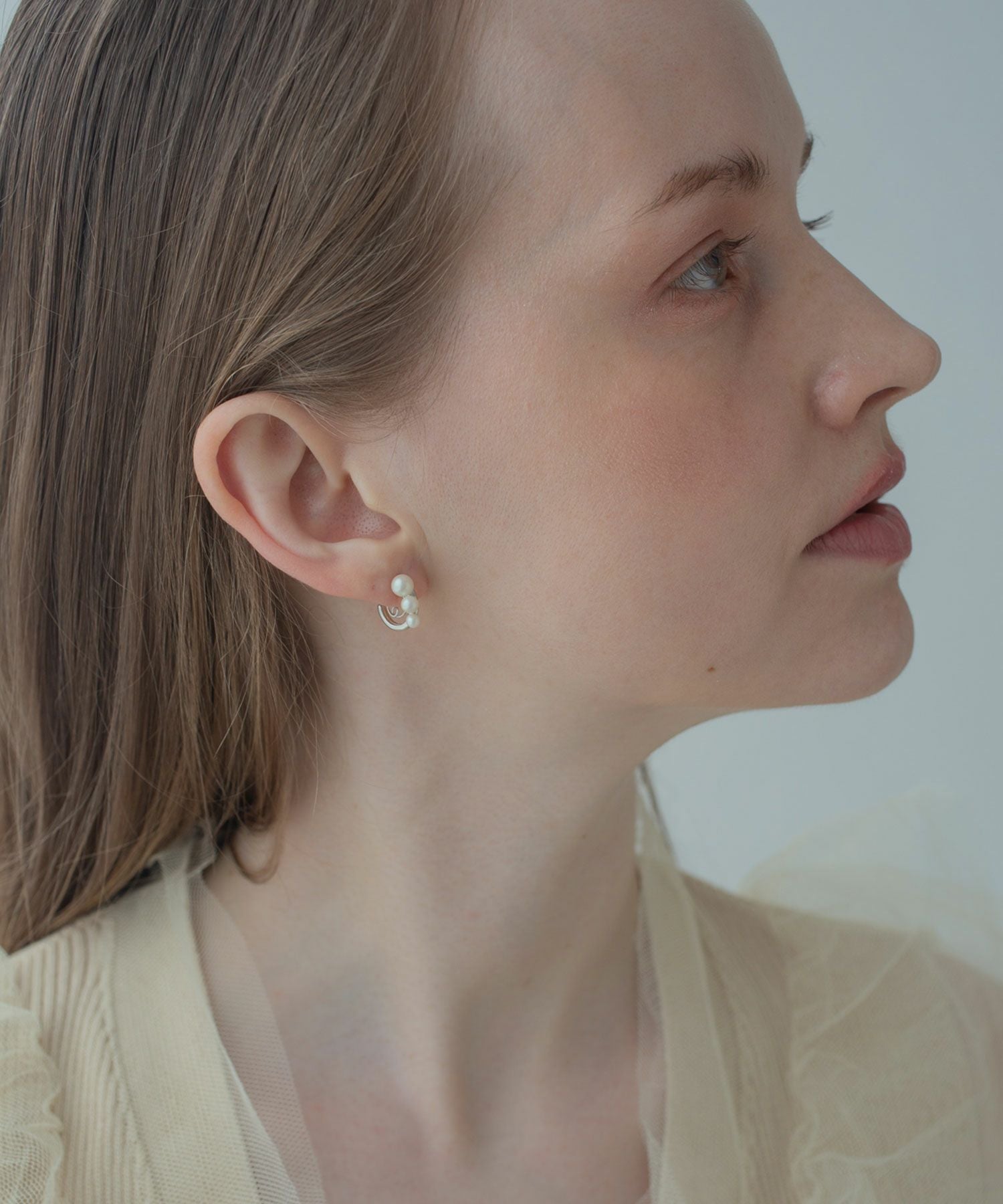 【web限定】ルミニュアンスパールループフィットイヤリング【Lumirise】