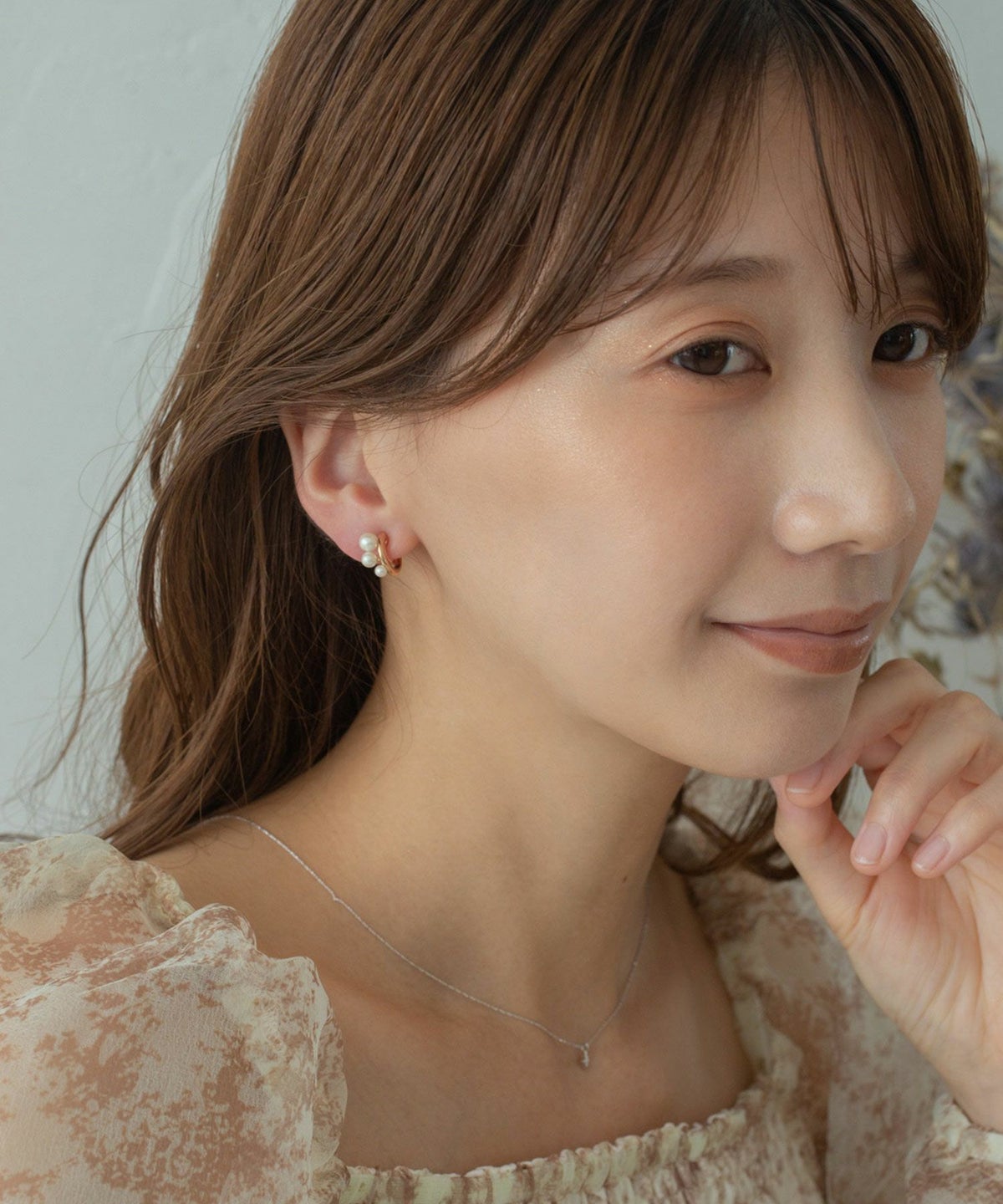 【web限定】ルミニュアンスパールループフィットイヤリング【Lumirise】