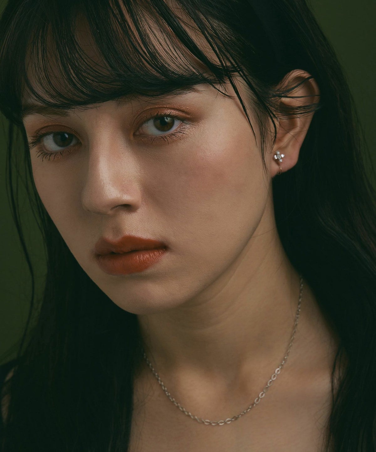 【web限定】ルミフラワージルコニアクリスタルループフィットイヤリング【Lumirise】