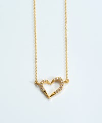 オープンハートキュービックジルコニアブレスレット【MUK】