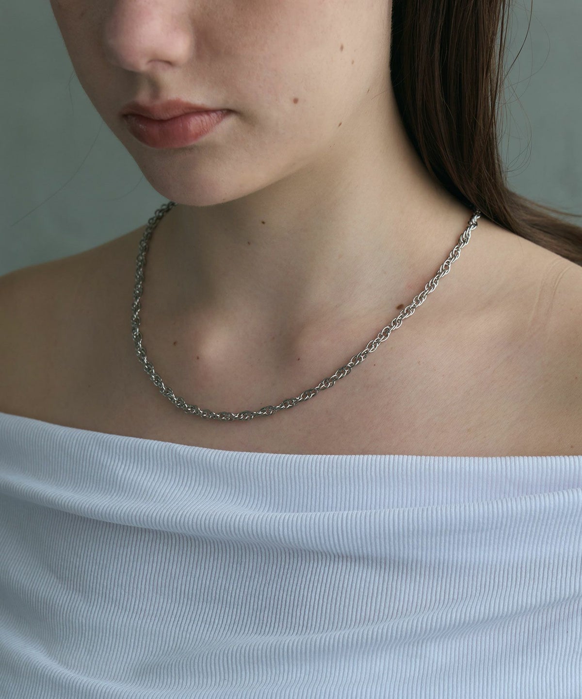 ツイストチェーンステンレスネックレス