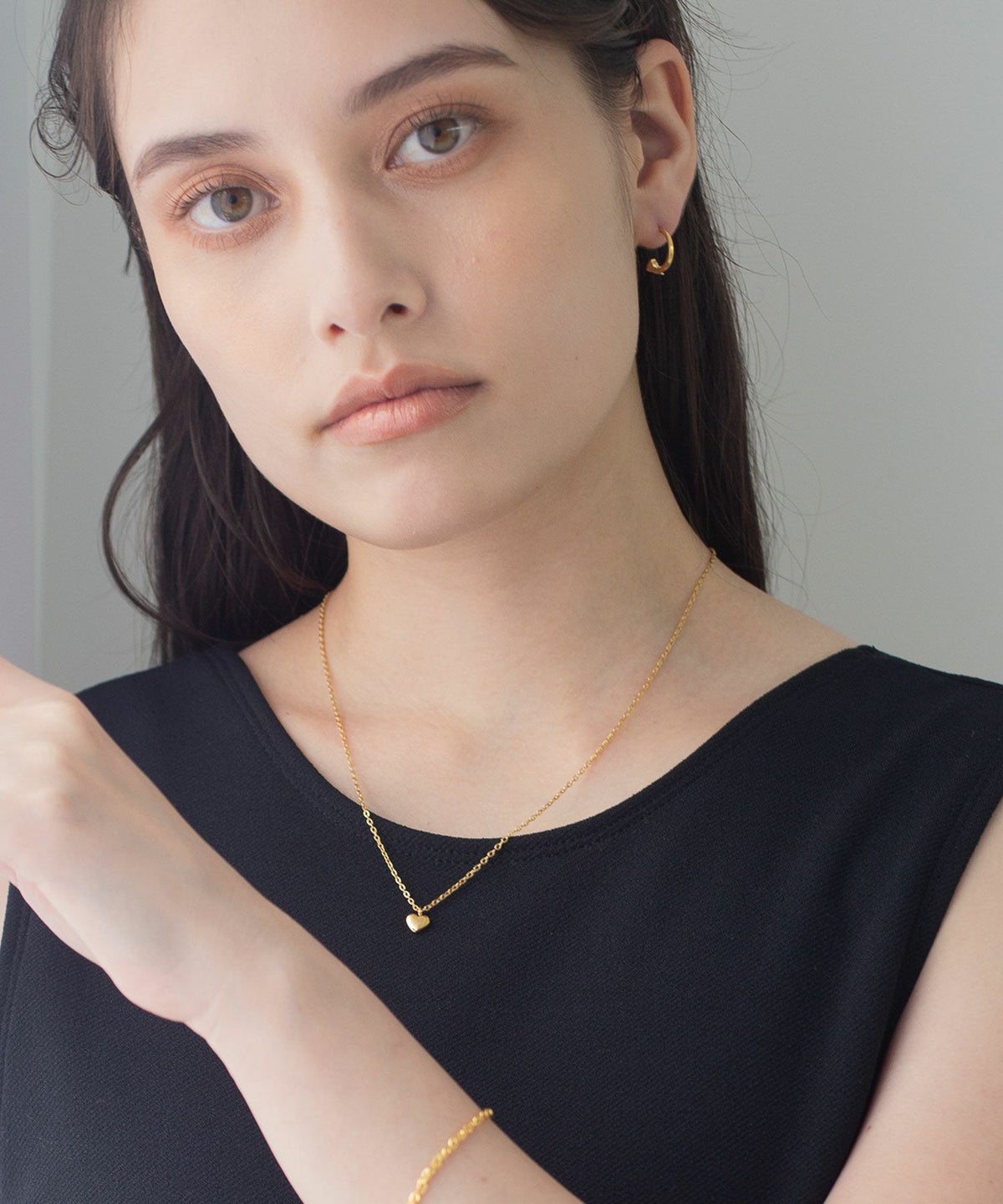 【web限定】ルミプチハートステンレスネックレス【Lumirise】