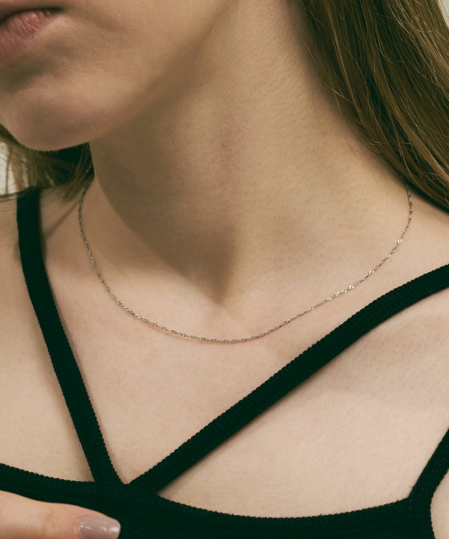 スクリューチェーンネックレス【MUK petite charme】