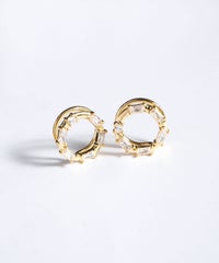 【web限定】レクタングルラウンドメタルイヤリング