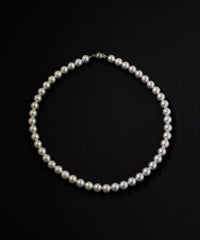 磨き貝パールネックレス(8mm/42cm)【JUNO PREMIUM】