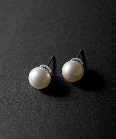 磨き貝パールチタンポストピアス(8mm)【JUNO PREMIUM】 | 【公式】MUK 