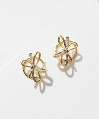 【MUK別注/web限定】リボンノットラウンドメタルイヤリング