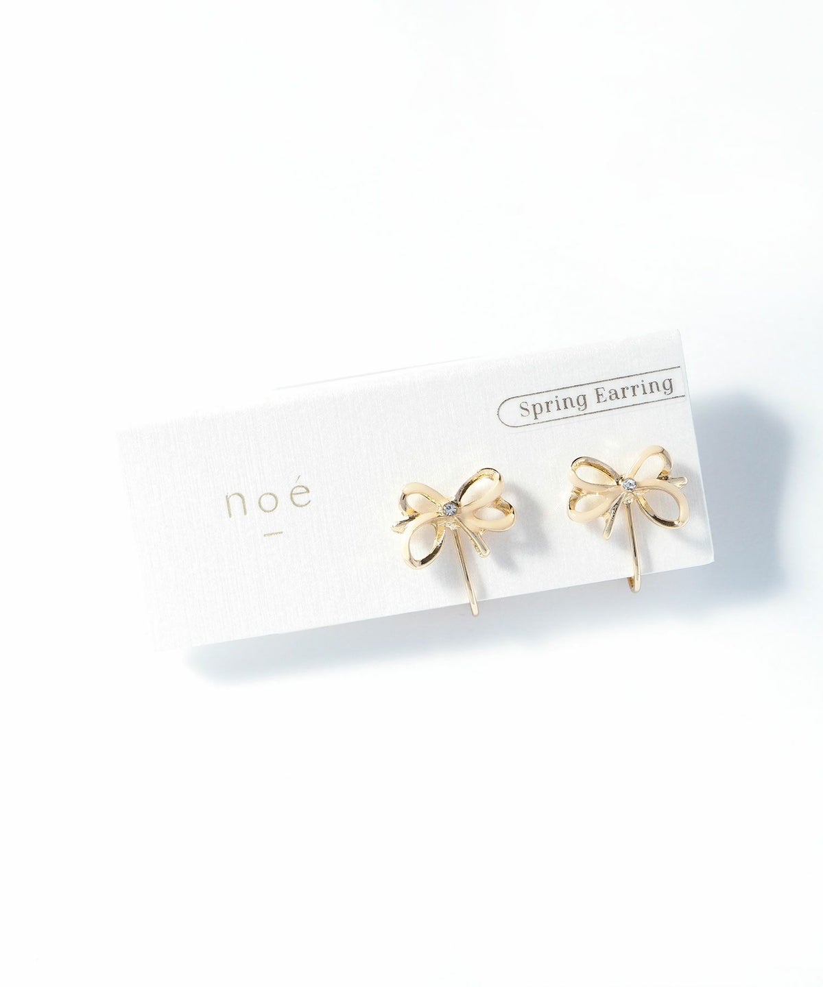 ダブルリボンIMFスプリングイヤリング