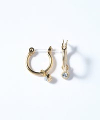 ストーンフープ樹脂ポストピアス