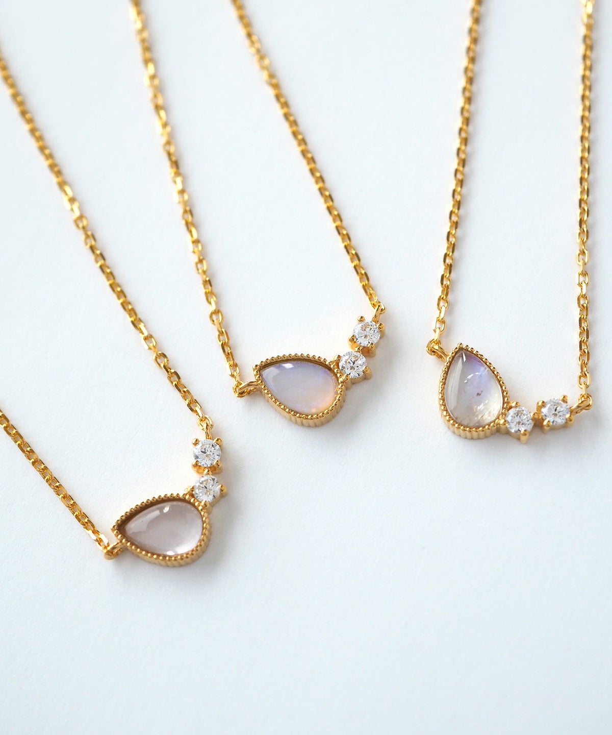 [sv925]ドロップジェムストーンペンダント【cucia】