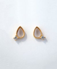 [sv925]ドロップジェムストーンピアス【cucia】