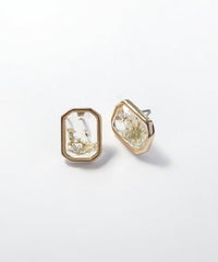 ドライフラワークリアシャイニーピアス