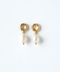 ニュアンスカラー×淡水パールサージカルステンレスピアス