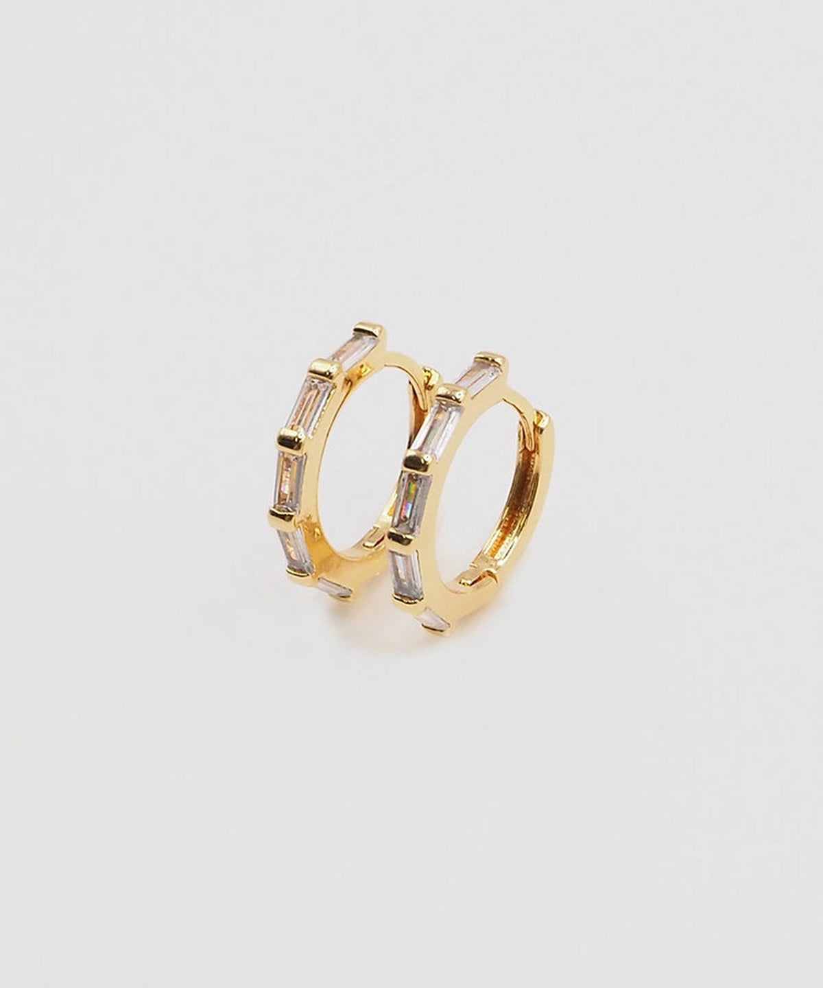 レクタングルキュービックフープサージカルステンレスピアス