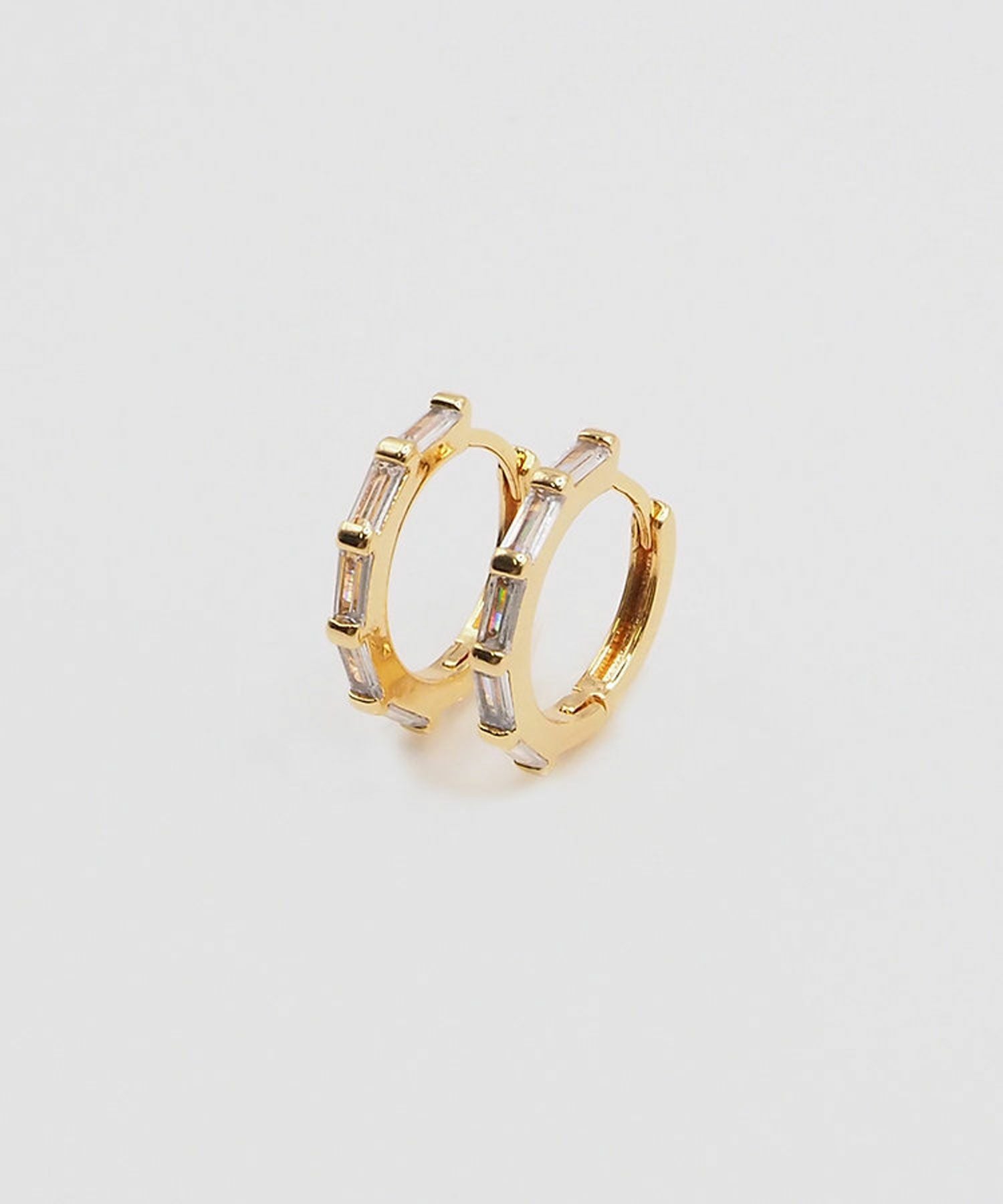 レクタングルキュービックフープサージカルステンレスピアス