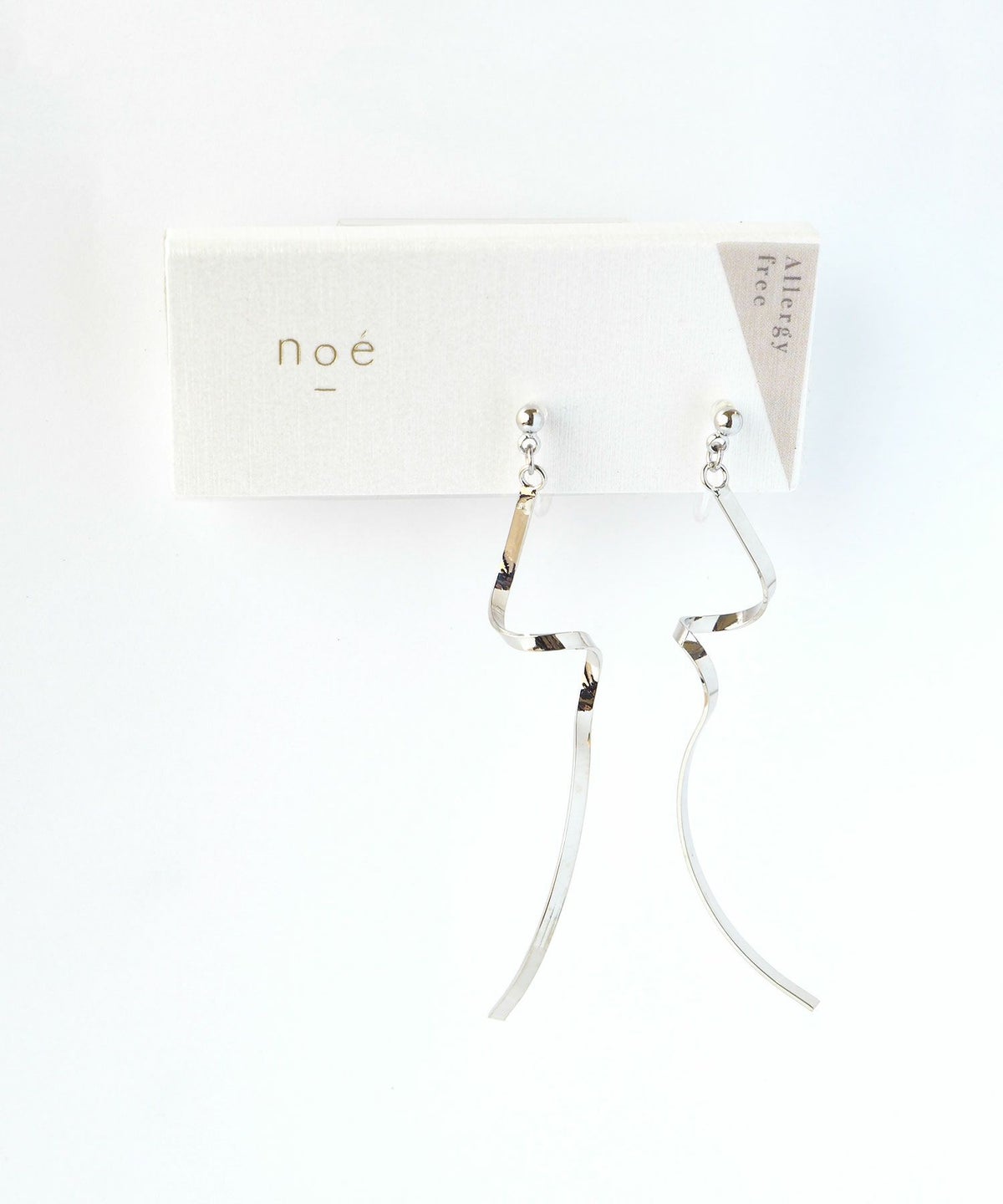 ツイストフォールスプリングクリアイヤリング