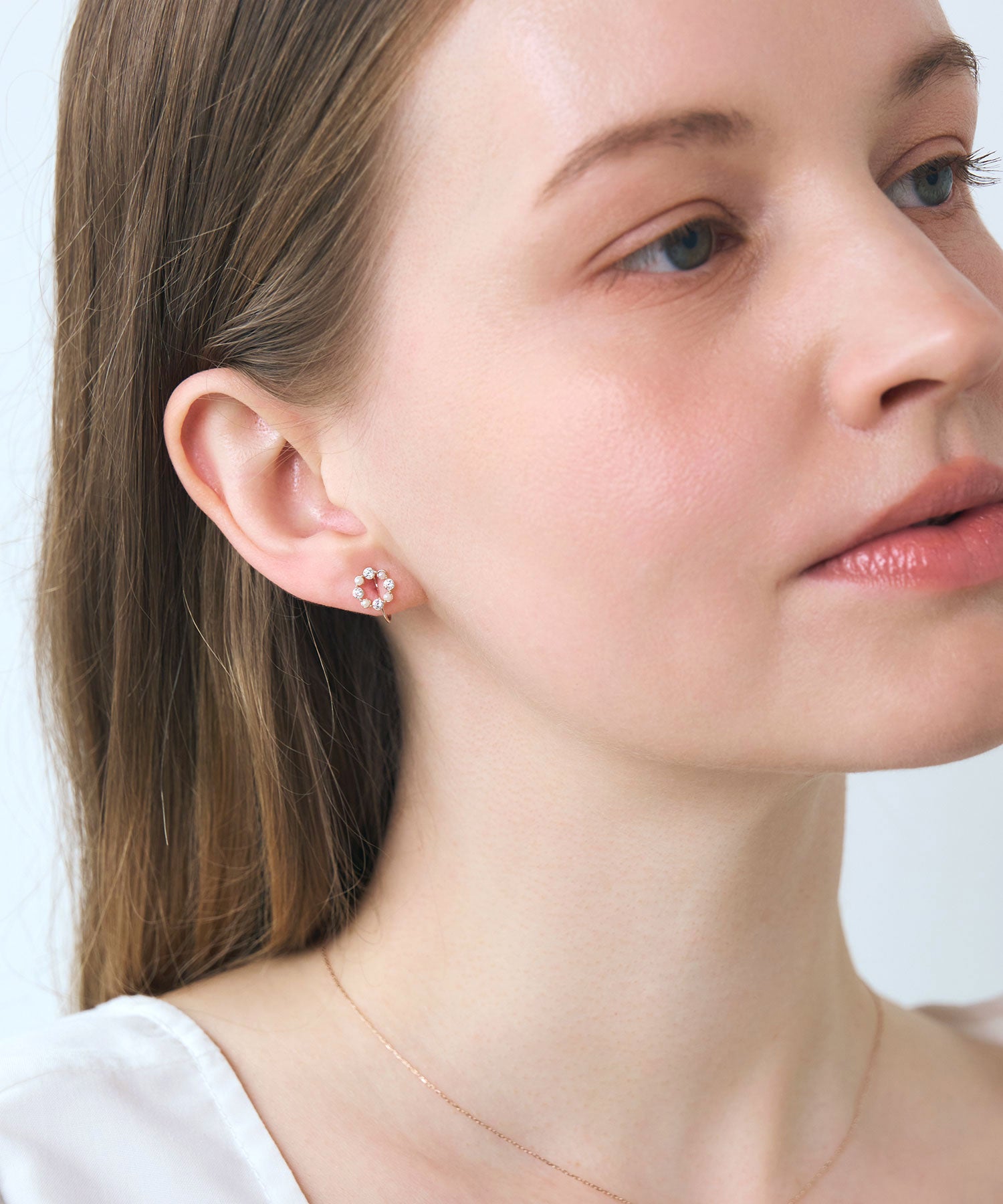 【web限定】ルミビジューリングループフィットイヤリング【Lumirise】