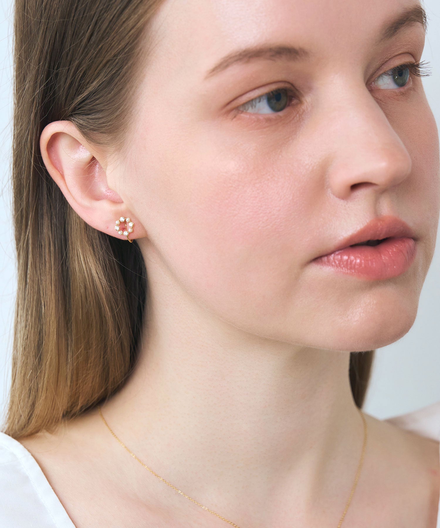 【web限定】ルミビジューリングループフィットイヤリング【Lumirise】