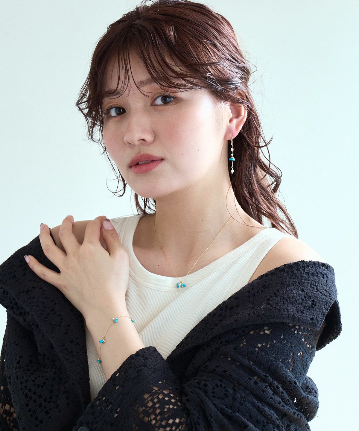 ターコイズアンサンブルネックレス