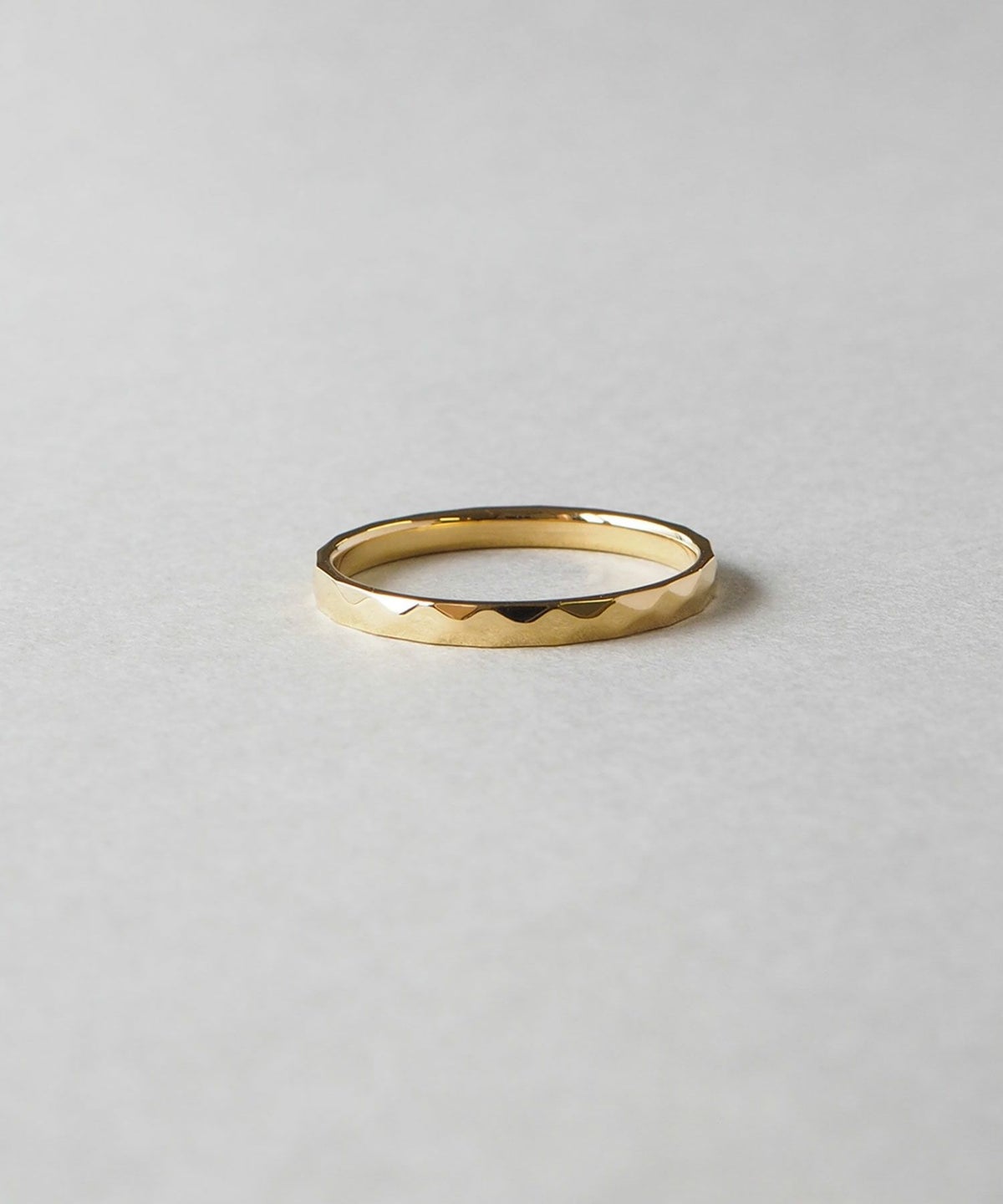 ダイヤカットスリムステンレスリング